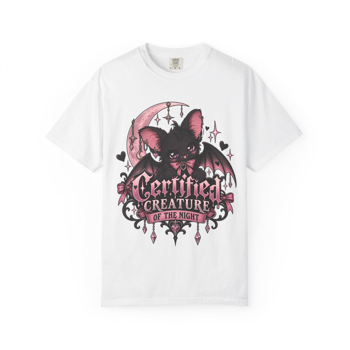 Certified Creature of the Night T-Shirt — Goth Bat Graphic Tee