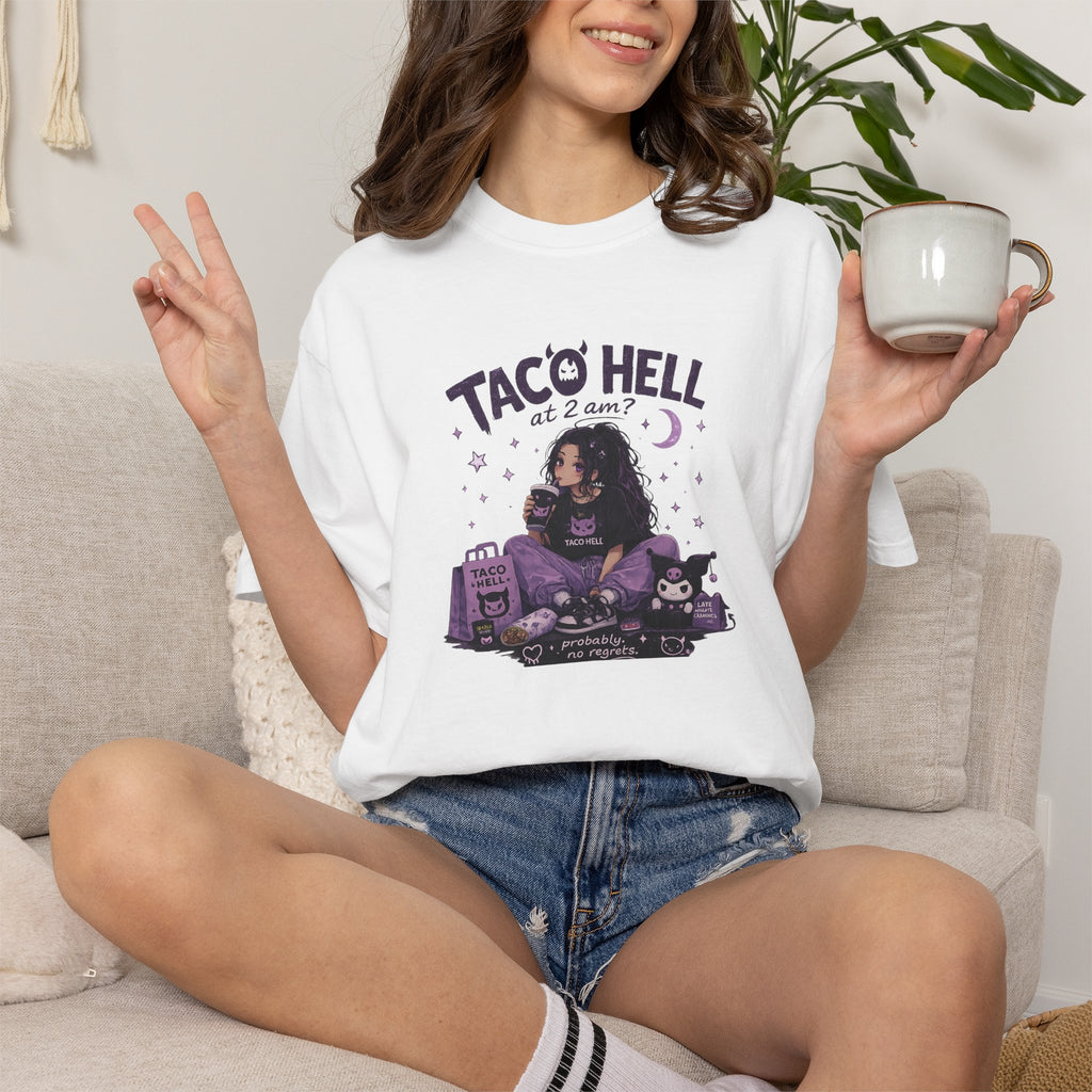 T-Shirt — "Taco Hell" Goth Taco Lover Graphic Tee