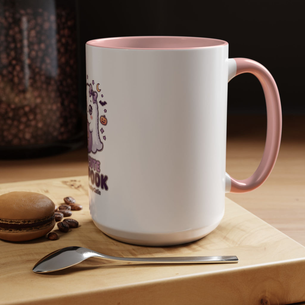 Too Cute to Spook Coffee Mug — Halloween Ghost Pumpkin Accent Mug (11/15oz)