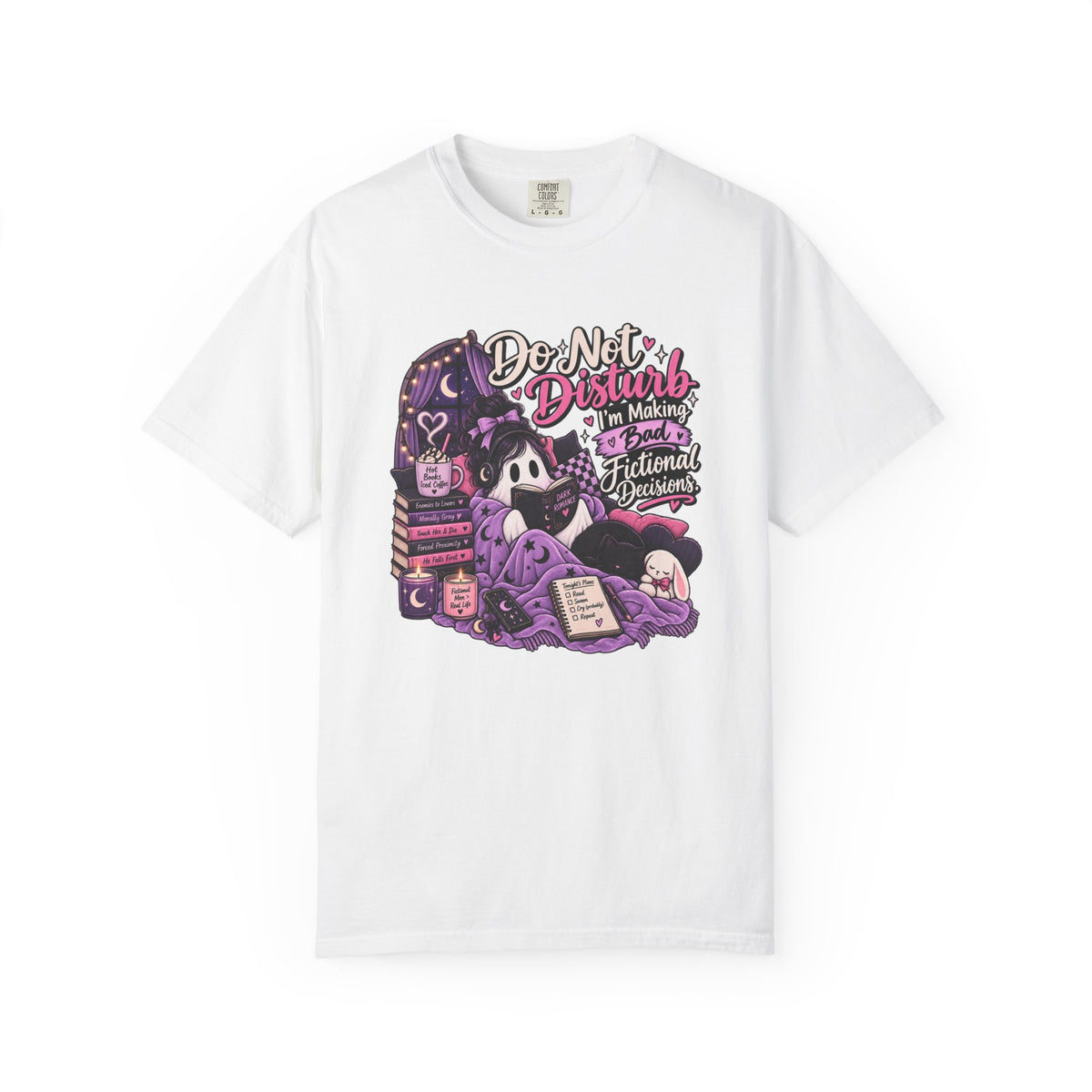 Do Not Disturb T-Shirt — Cute Gothic Reading Ghost Graphic Tee