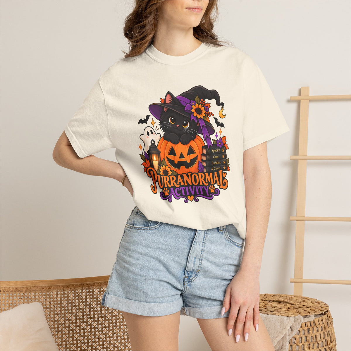 Purranormal Activity Halloween Cat T-Shirt