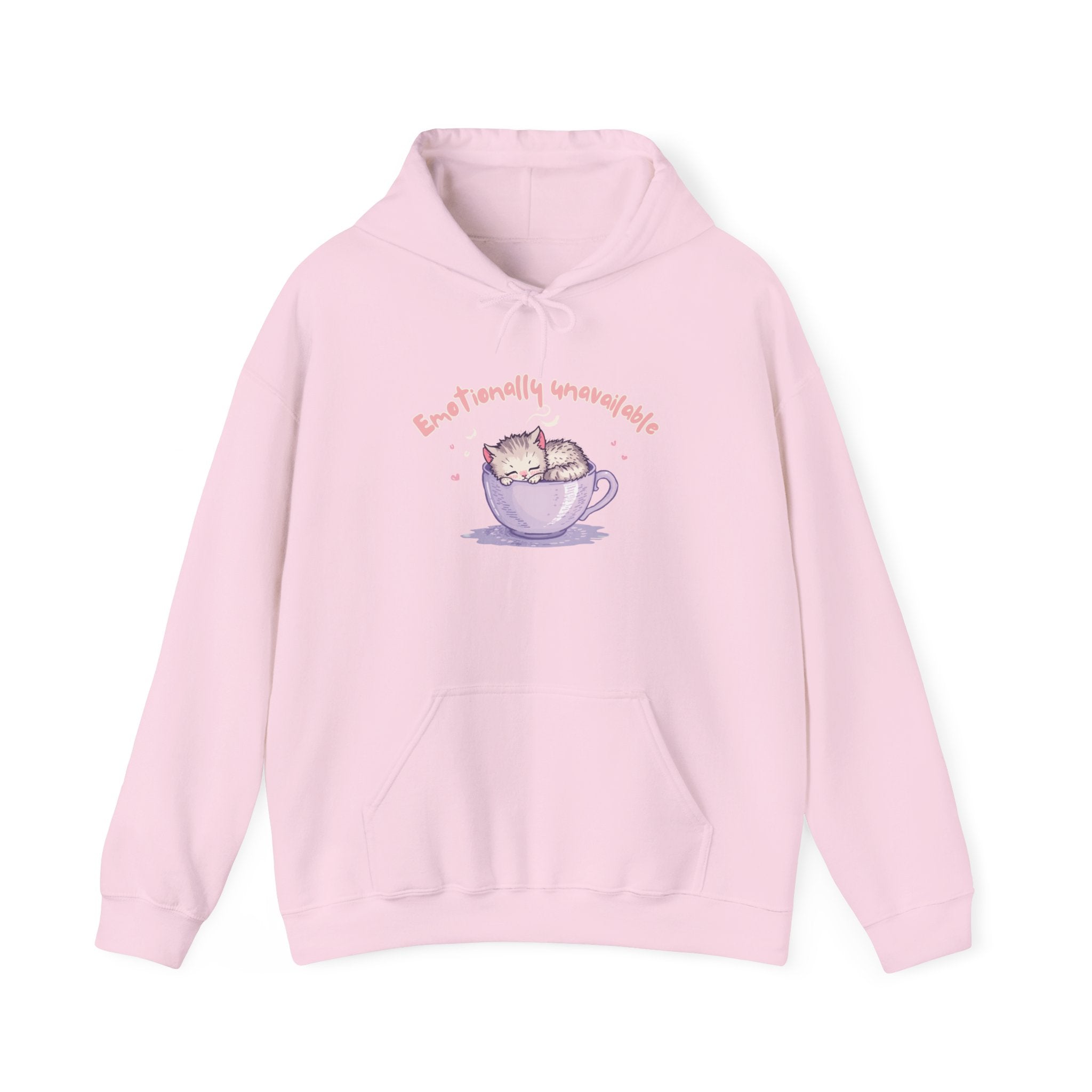 Hoodie - "Beautifully Unremarkable" Cat in Teacup Cute Graphic Hoodie