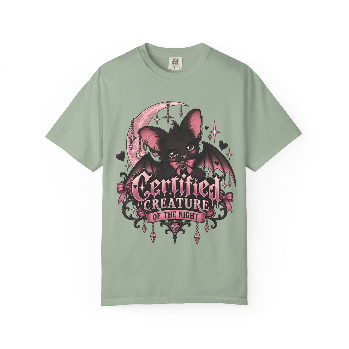 Certified Creature of the Night T-Shirt — Goth Bat Graphic Tee