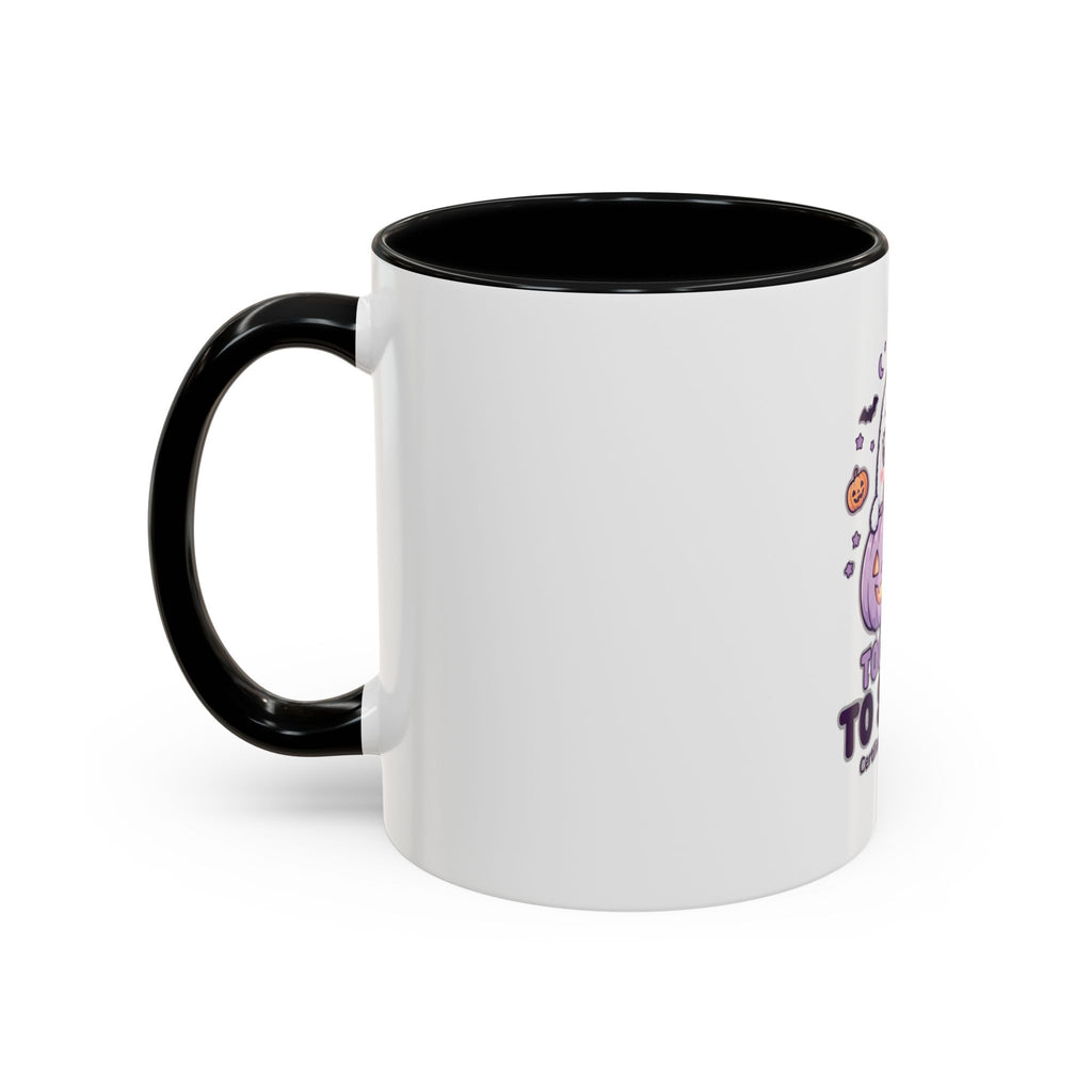 Too Cute to Spook Coffee Mug — Halloween Ghost Pumpkin Accent Mug (11/15oz)