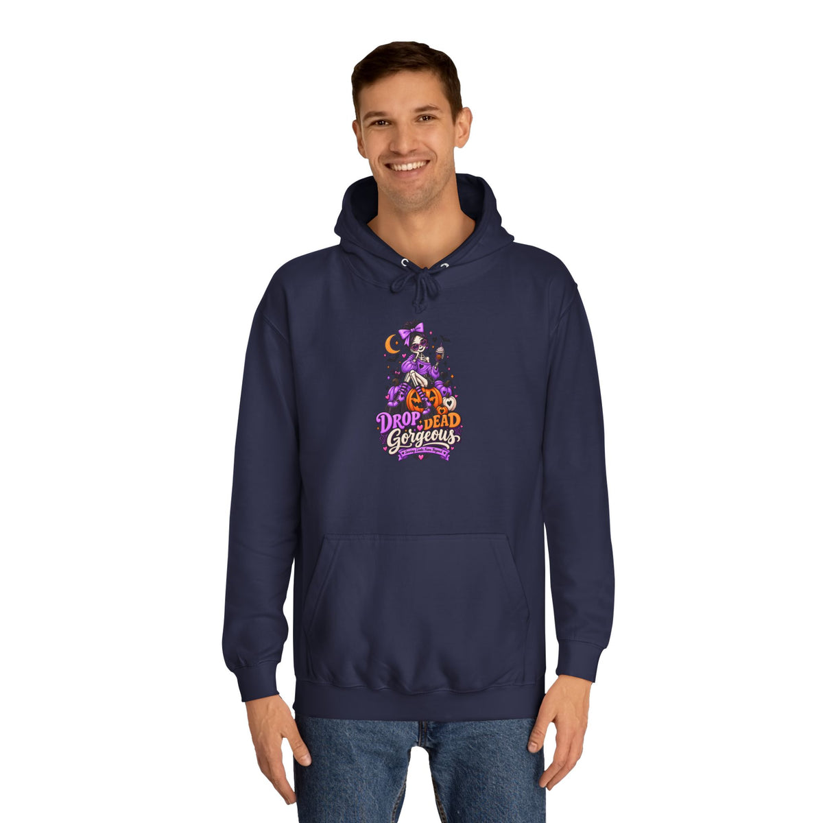 Hoodie - 'Drop Dead Gorgeous' Witchy Purple Graphic Hoodie