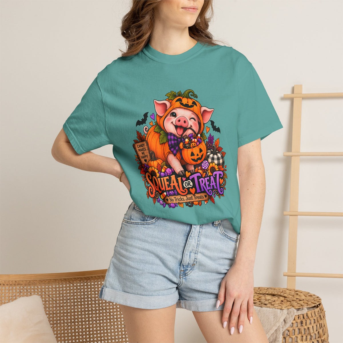 Halloween Pig "Squeal or Treat" T-Shirt