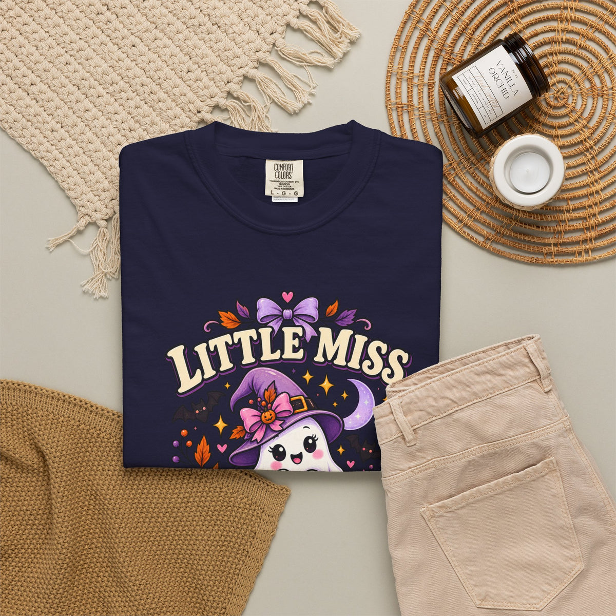 T-Shirt — "Little Miss Spooky Season" Halloween Graphic Tee