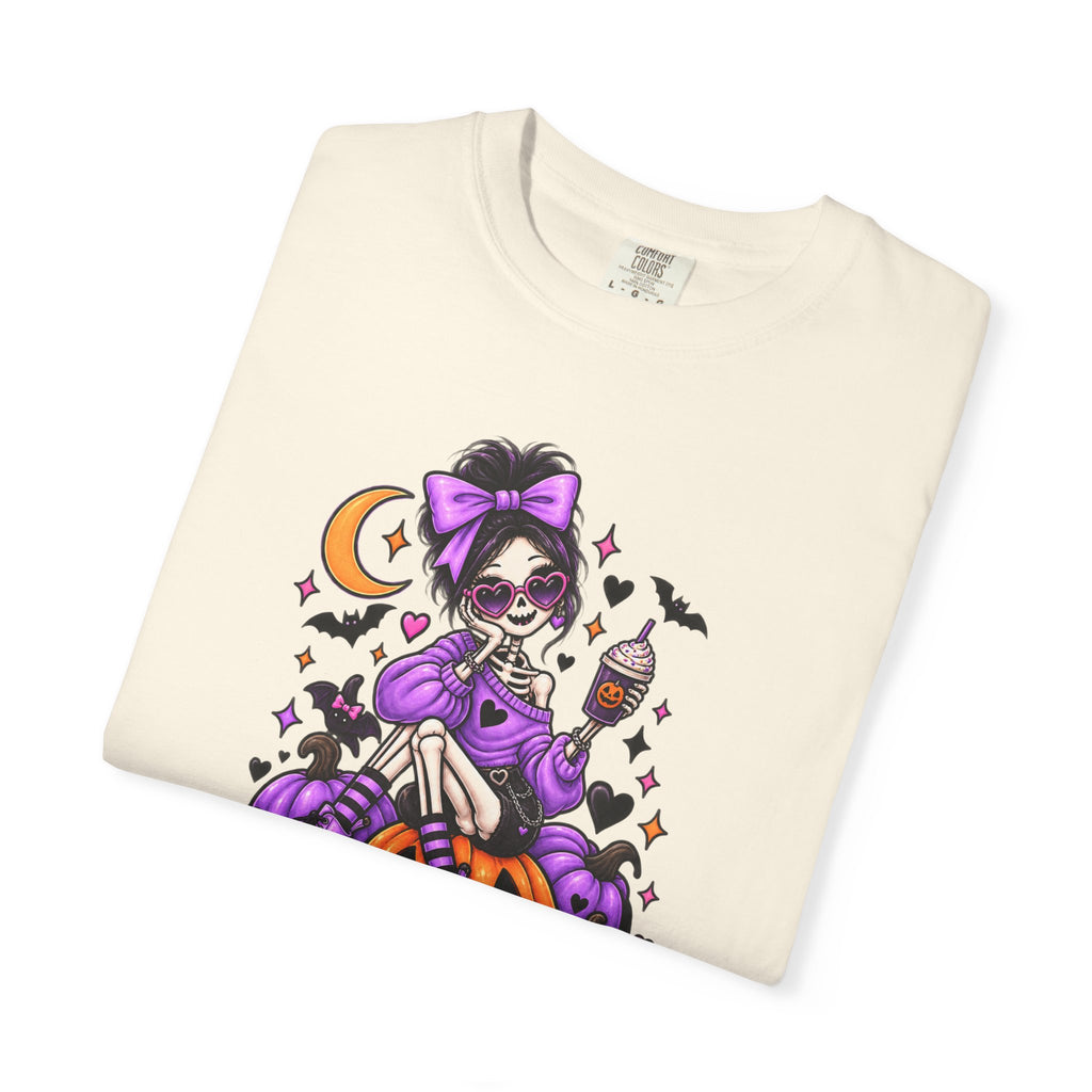 Drop Dead Gorgeous Halloween T-Shirt — Gothic Pumpkin Pinup Tee