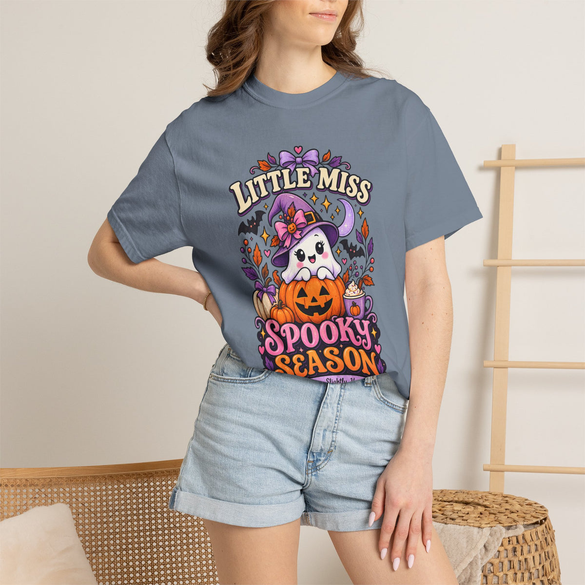 T-Shirt — "Little Miss Spooky Season" Halloween Graphic Tee