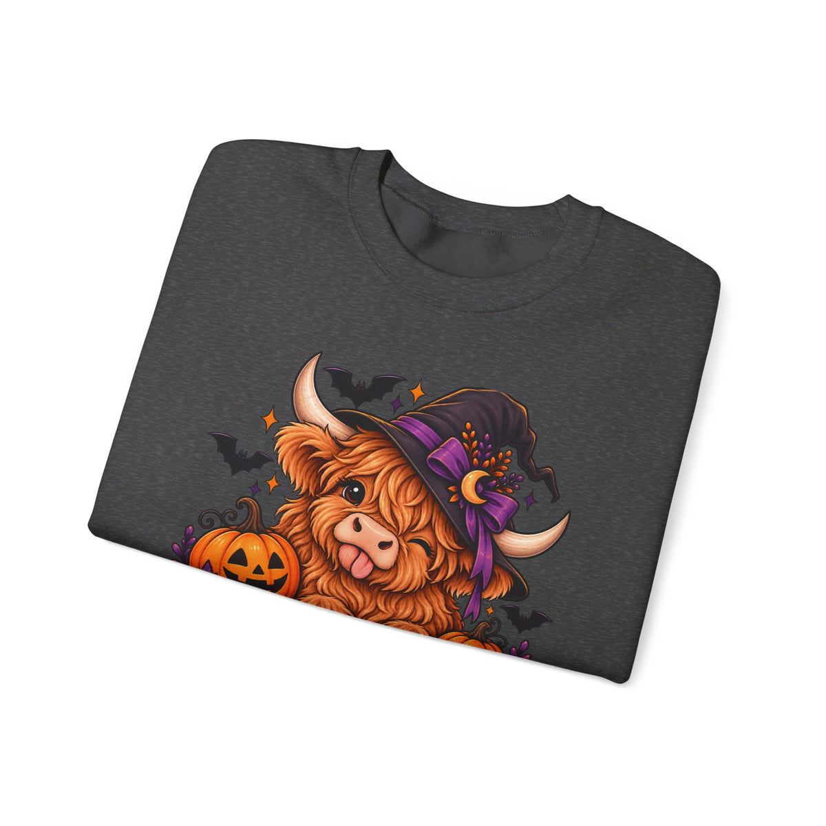 "Moo-dy & Spooky" Highland cow sweatshirt