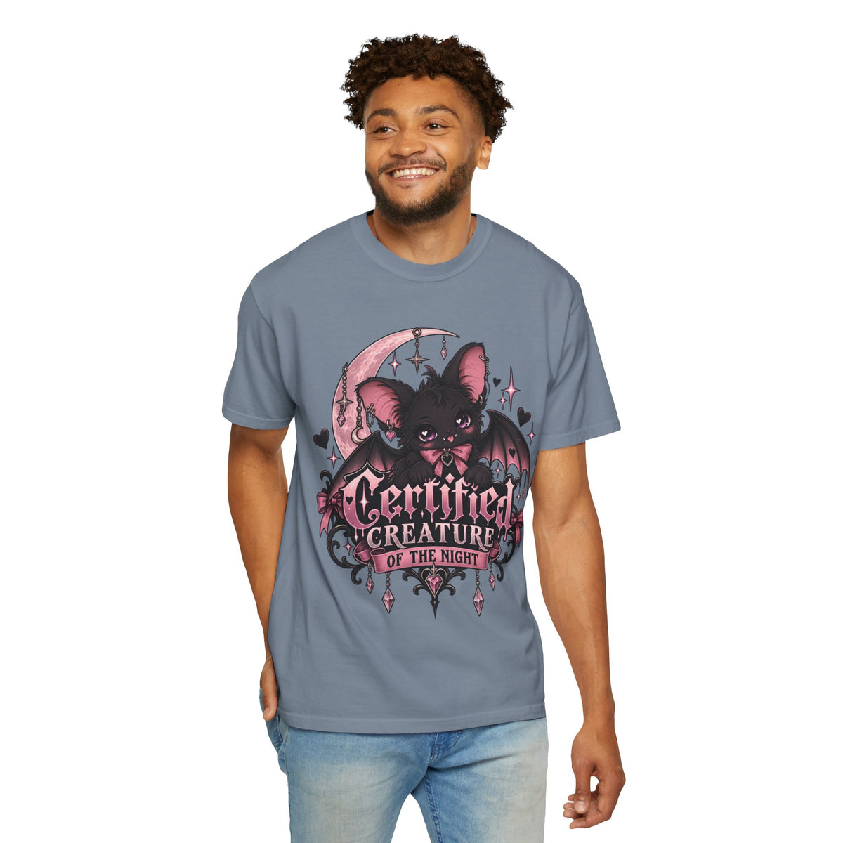 Certified Creature of the Night T-Shirt — Goth Bat Graphic Tee