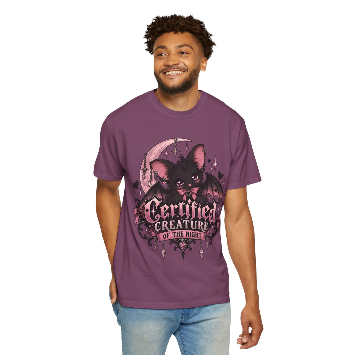 Certified Creature of the Night T-Shirt — Goth Bat Graphic Tee