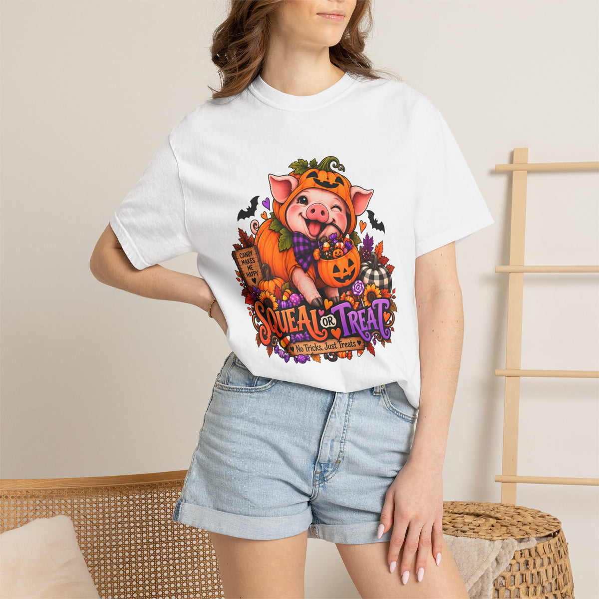 Halloween Pig "Squeal or Treat" T-Shirt