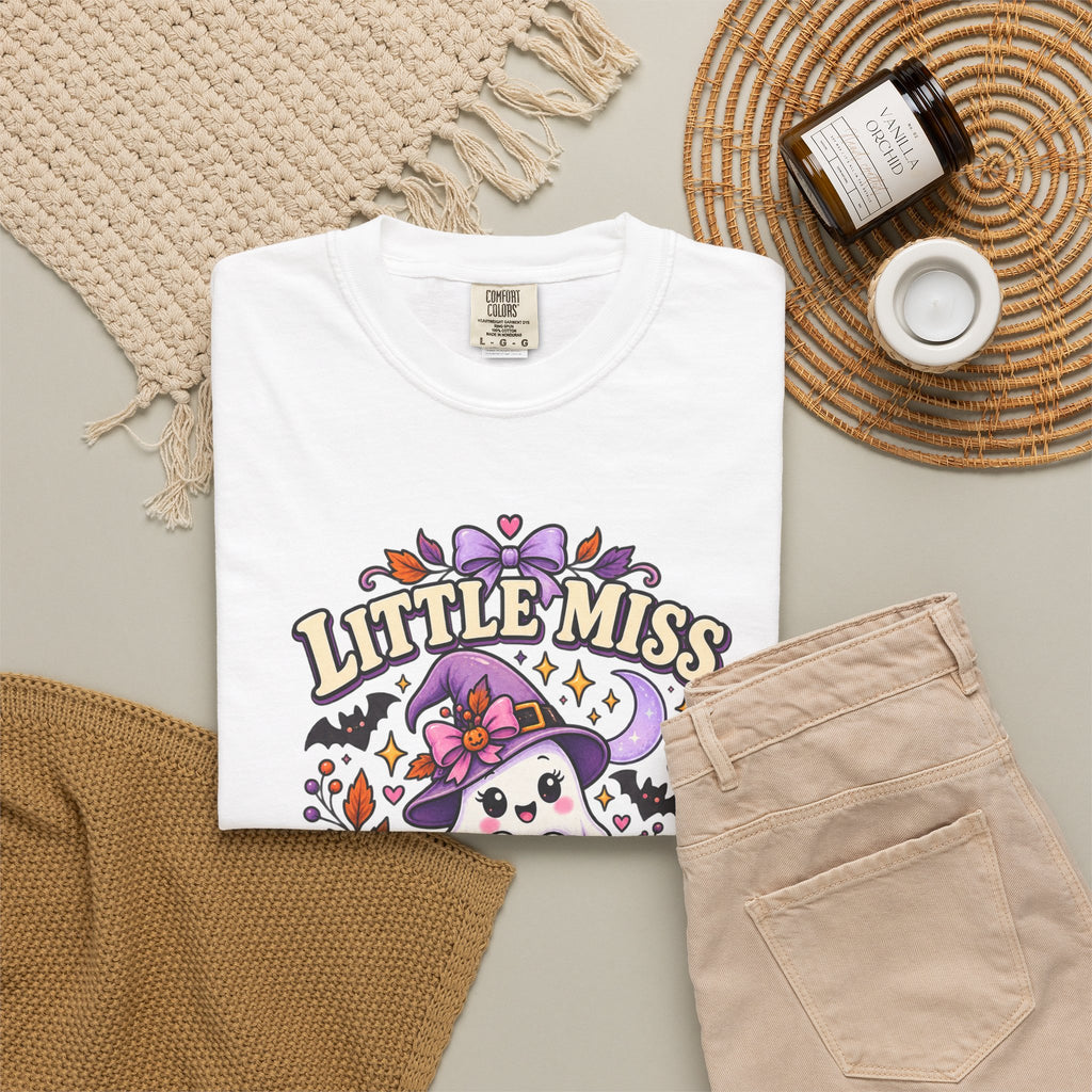 T-Shirt — "Little Miss Spooky Season" Halloween Graphic Tee