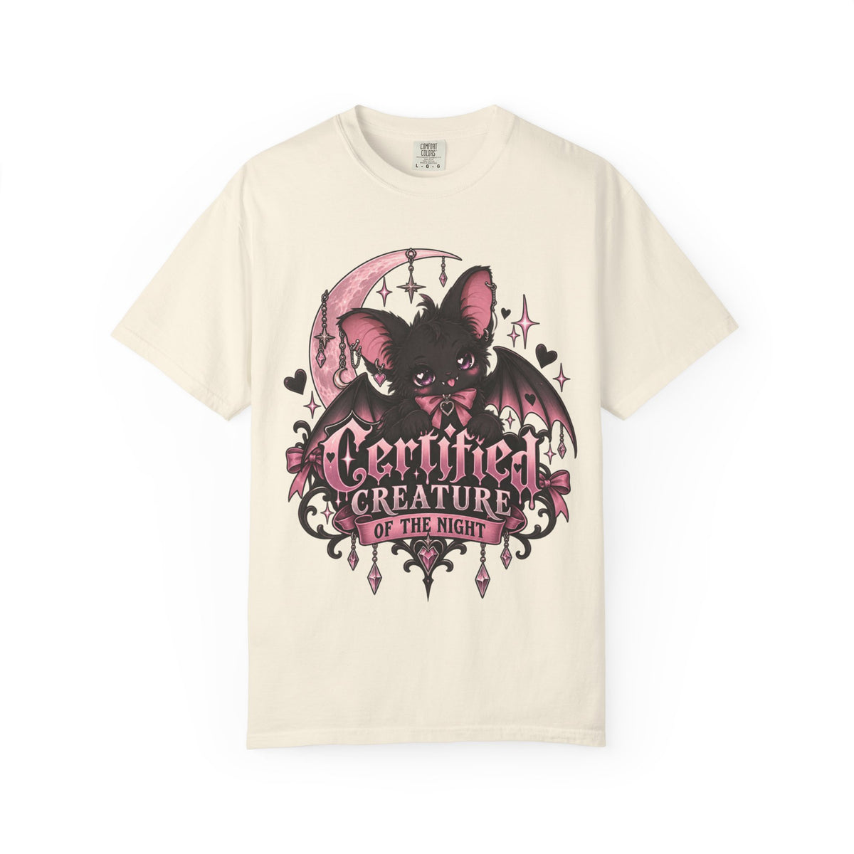 Certified Creature of the Night T-Shirt — Goth Bat Graphic Tee