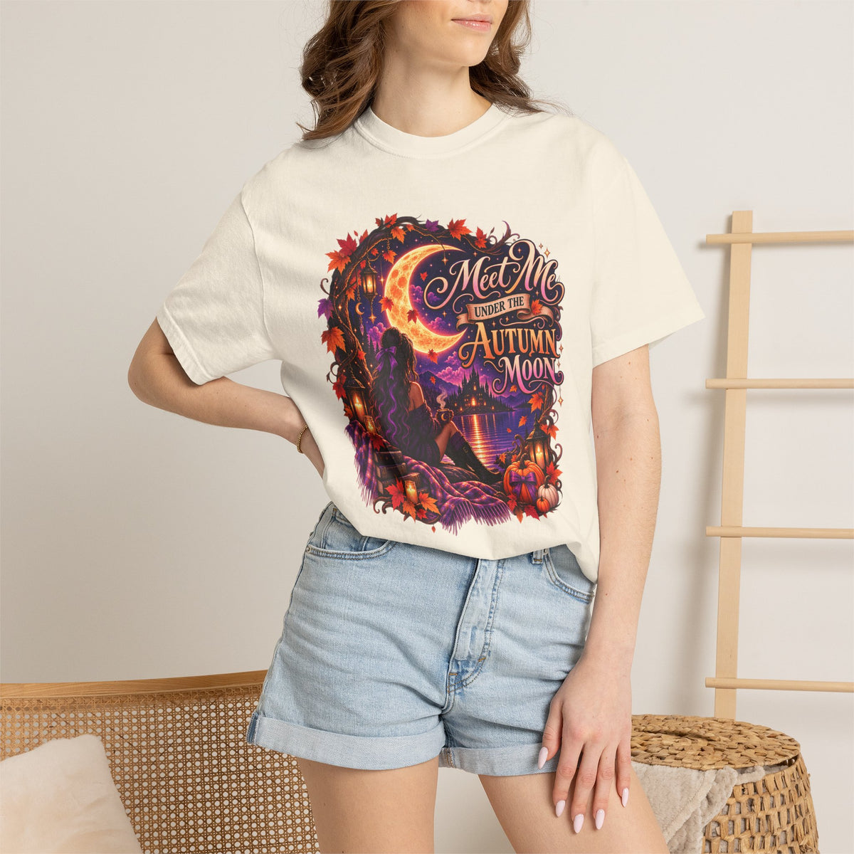 "Meet Me Under the Autumn Moon" Fall Graphic Tee