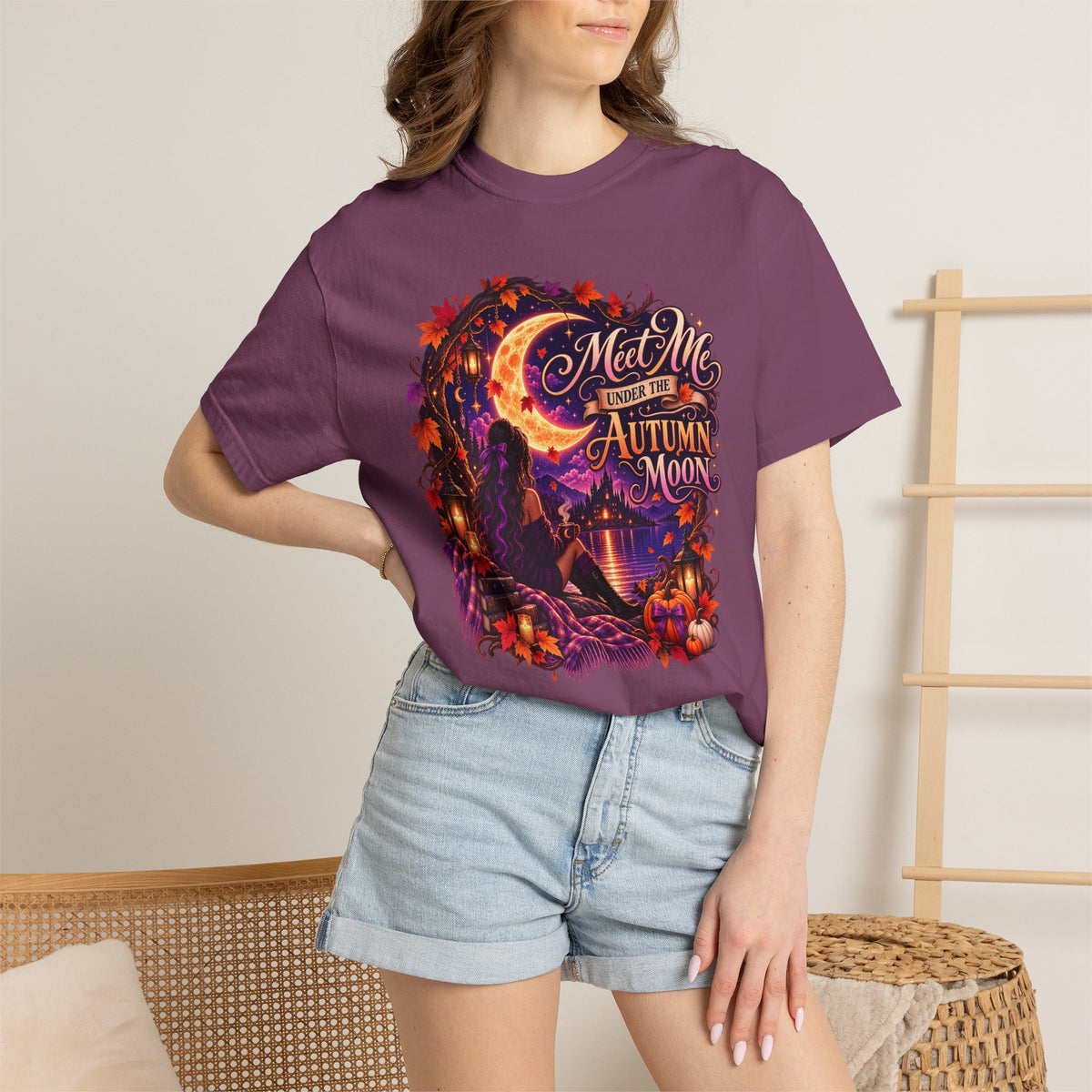"Meet Me Under the Autumn Moon" Fall Graphic Tee