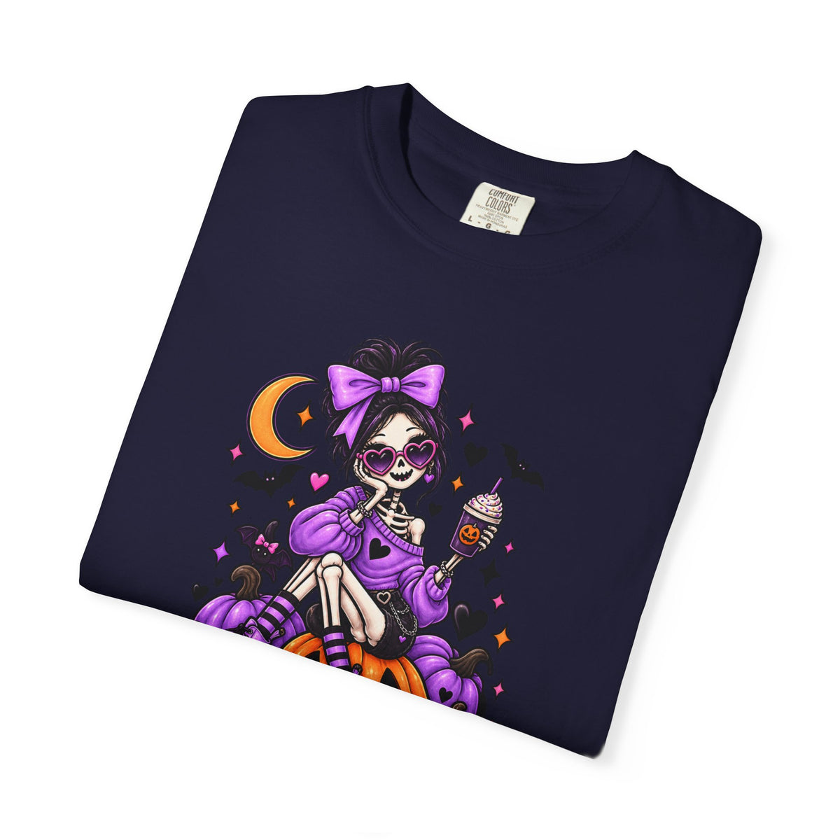 Drop Dead Gorgeous Halloween T-Shirt — Gothic Pumpkin Pinup Tee