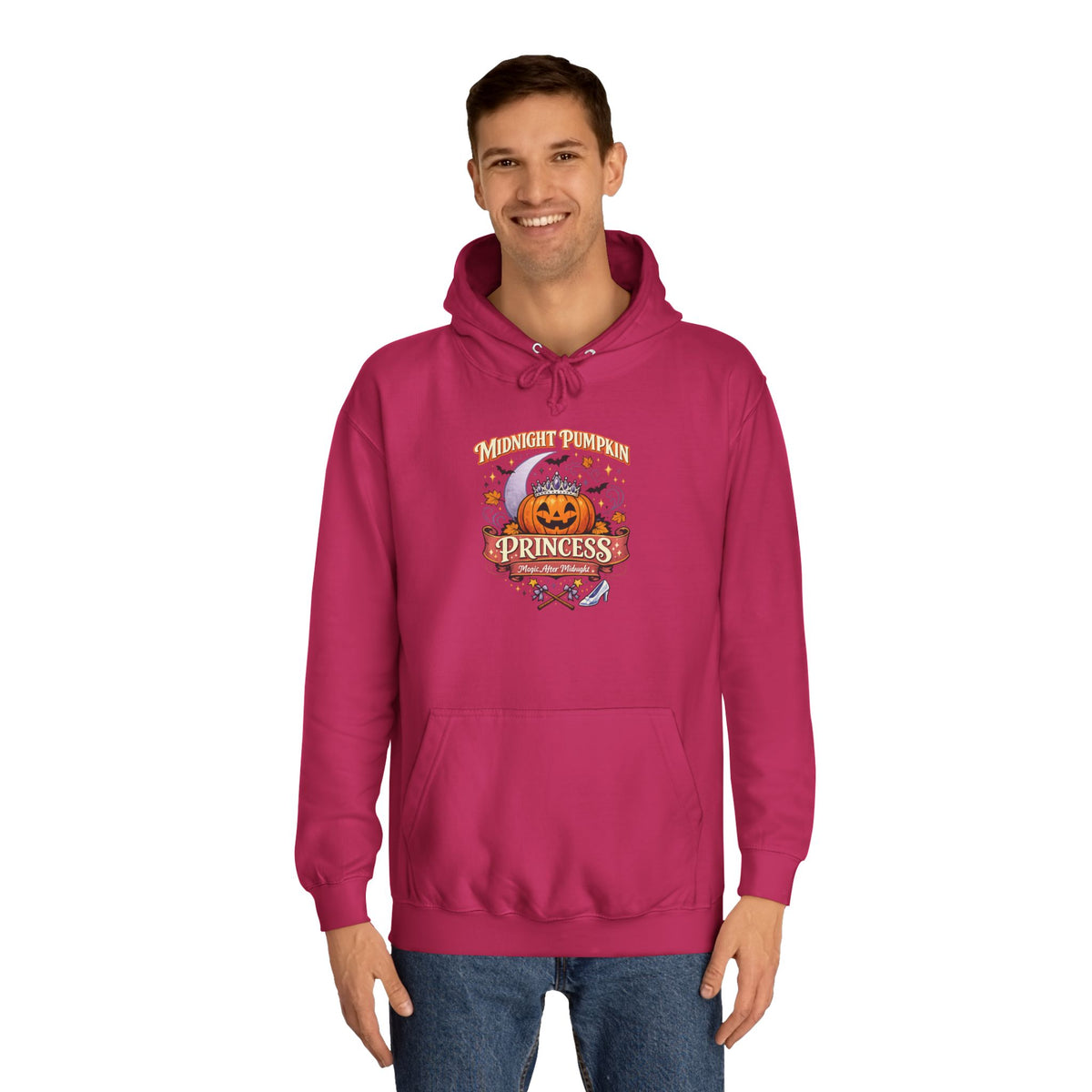 Pumpkin Princess College Hoodie — Fall Halloween Cute Graphic Hoodie