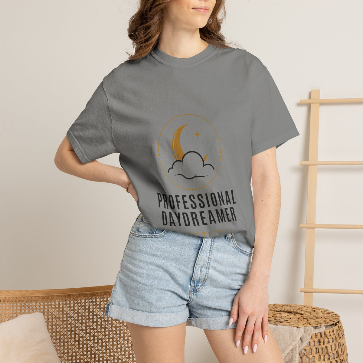 Professional Daydreamer T-Shirt — Moon & Cloud Graphic Tee