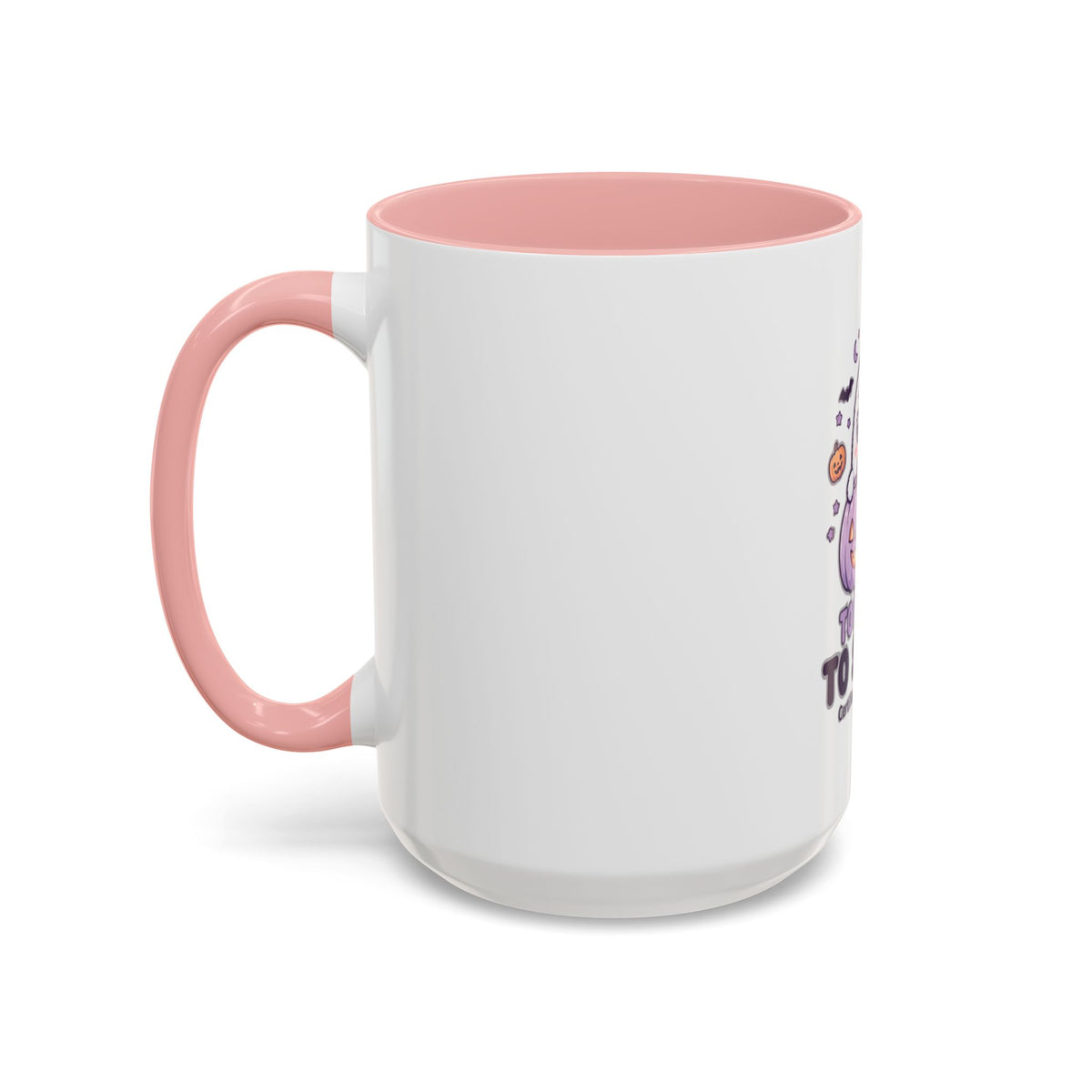 Too Cute to Spook Coffee Mug — Halloween Ghost Pumpkin Accent Mug (11/15oz)
