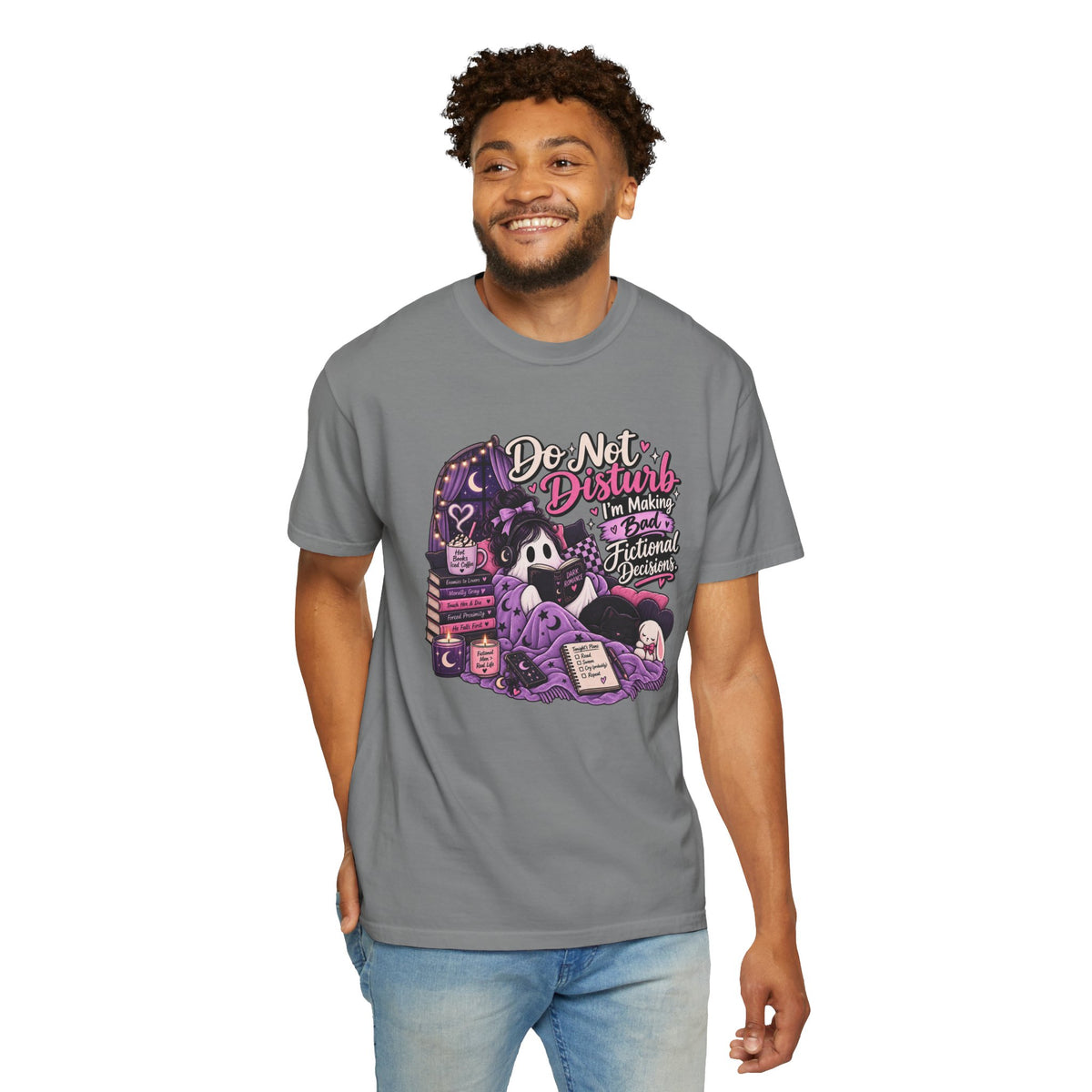 Do Not Disturb T-Shirt — Cute Gothic Reading Ghost Graphic Tee