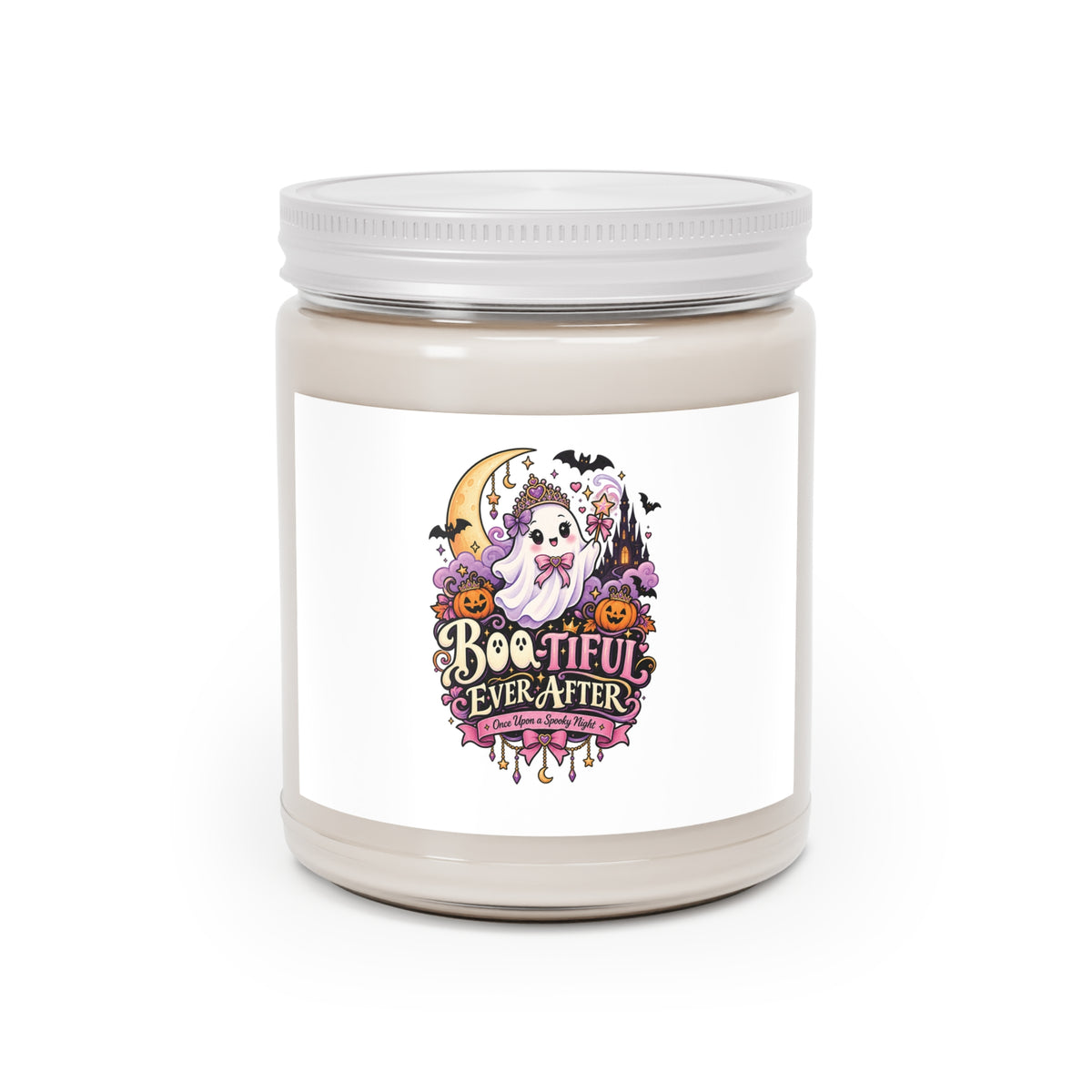 Boo-tiful Ever After 9oz Scented Soy Candle — Halloween Ghost & Pumpkin Aromatherapy