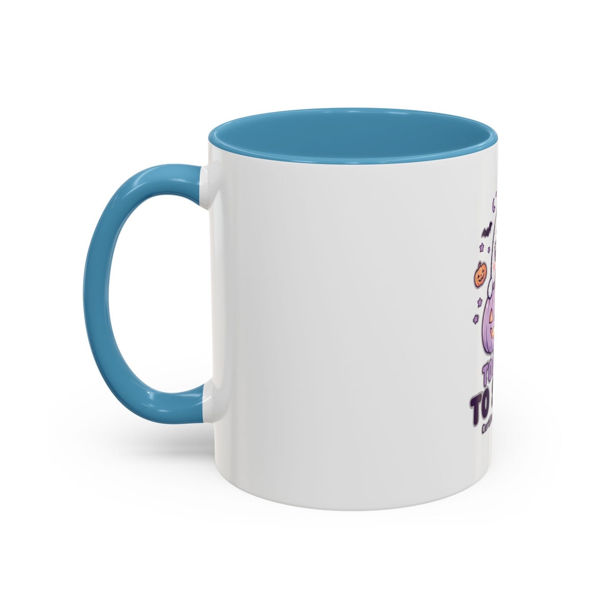 Too Cute to Spook Coffee Mug — Halloween Ghost Pumpkin Accent Mug (11/15oz)