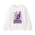 Crewneck Sweatshirt — Cute Purple Bunny “You Shook the Moonlight” Graphic