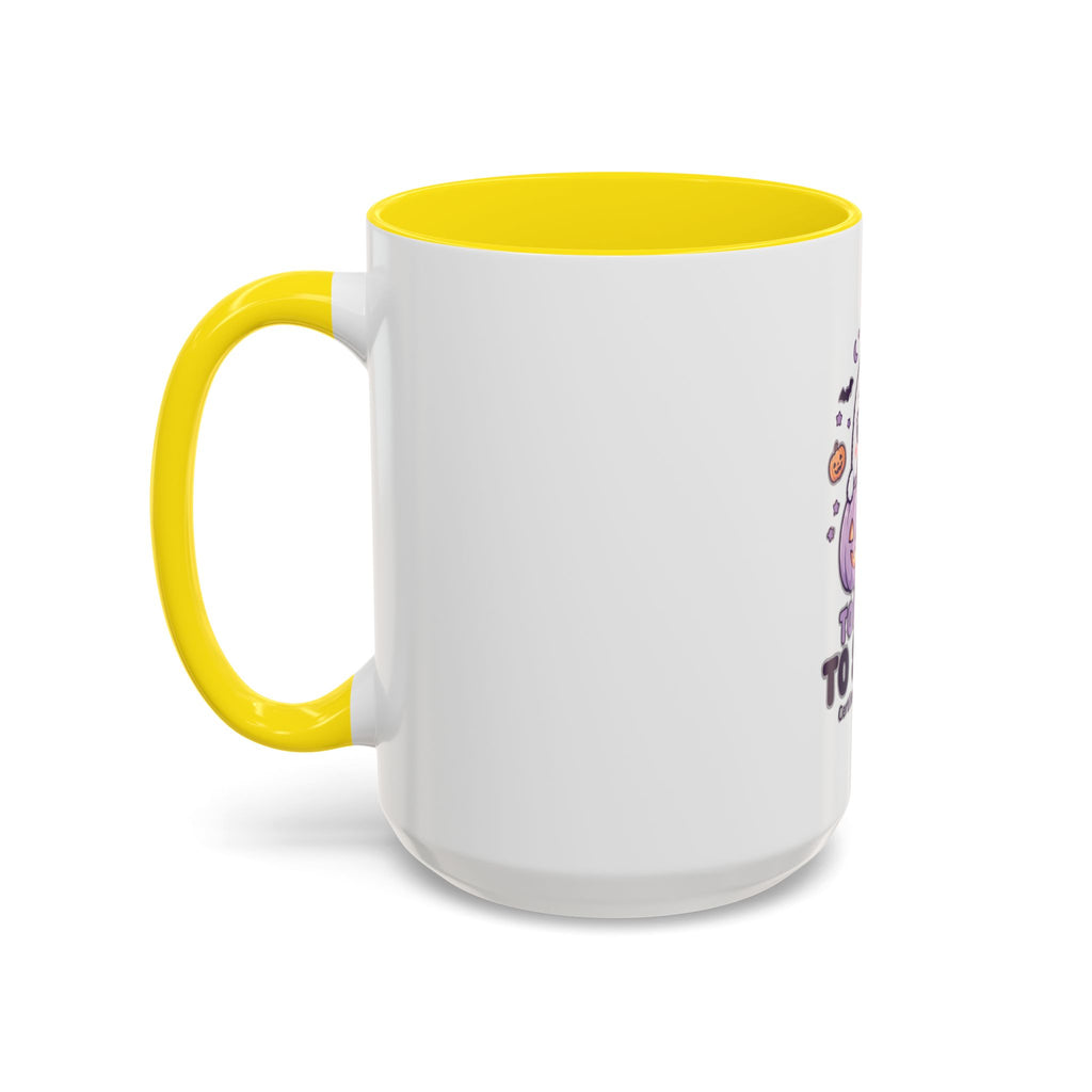 Too Cute to Spook Coffee Mug — Halloween Ghost Pumpkin Accent Mug (11/15oz)