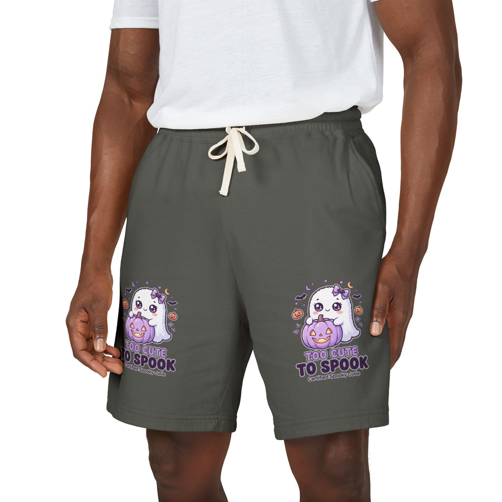 Cute Ghost 'Too Cute to Spook' Fleece Sweat Shorts