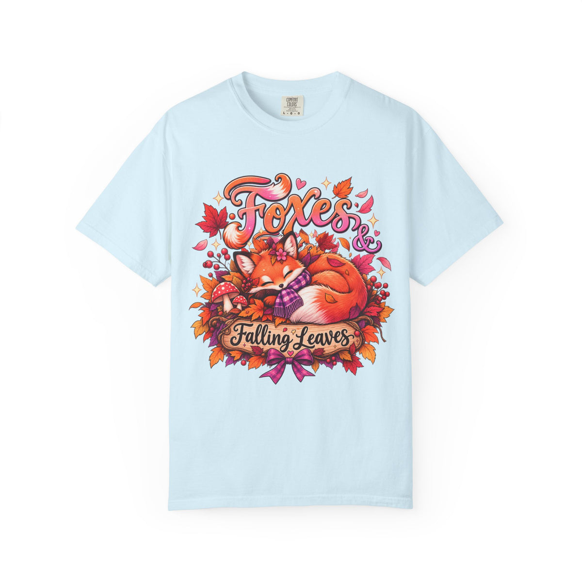 Foxes & Falling Leaves T-Shirt — Cozy Autumn Fox Graphic Tee