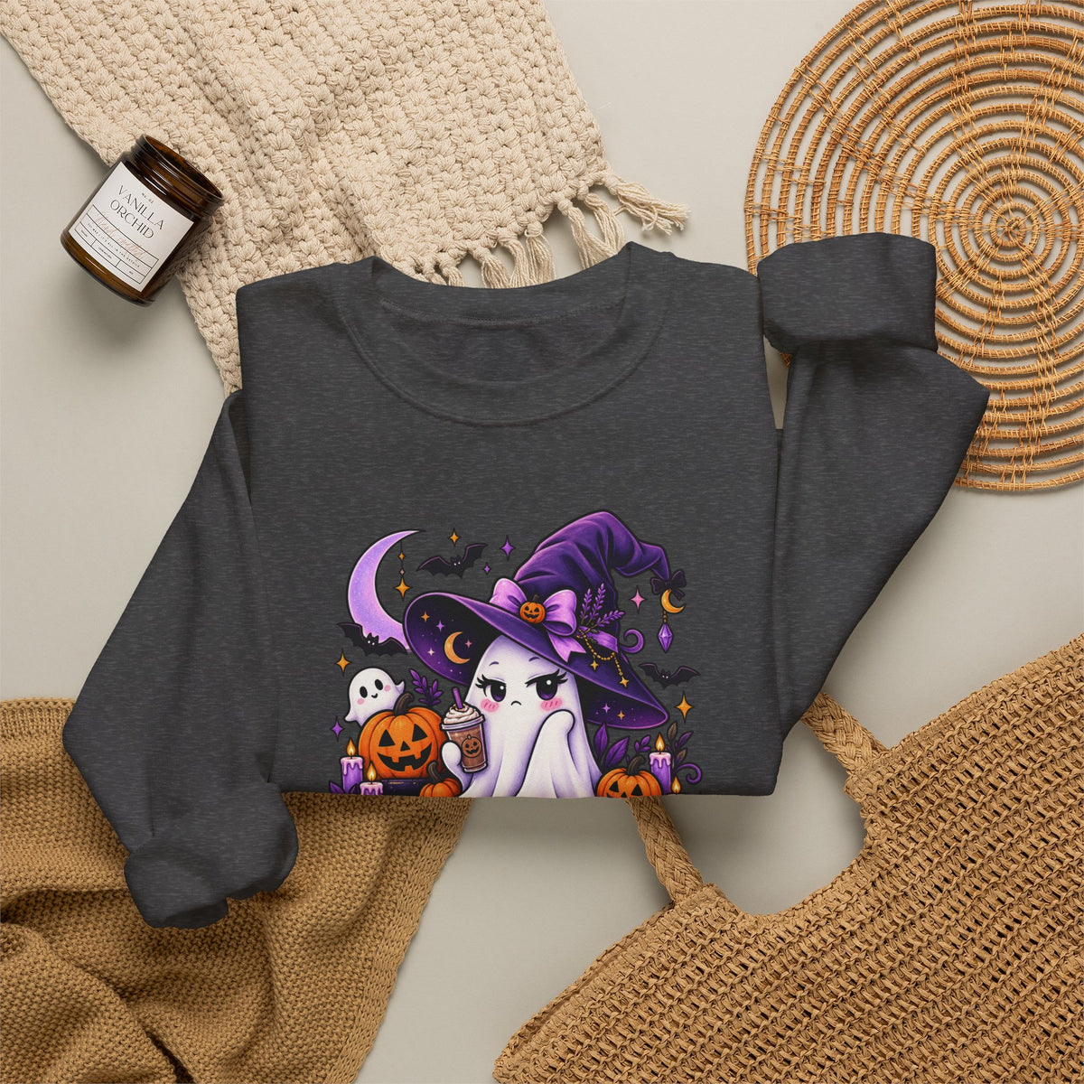 Sweatshirt — "Resting Witch Face" Halloween Crewneck