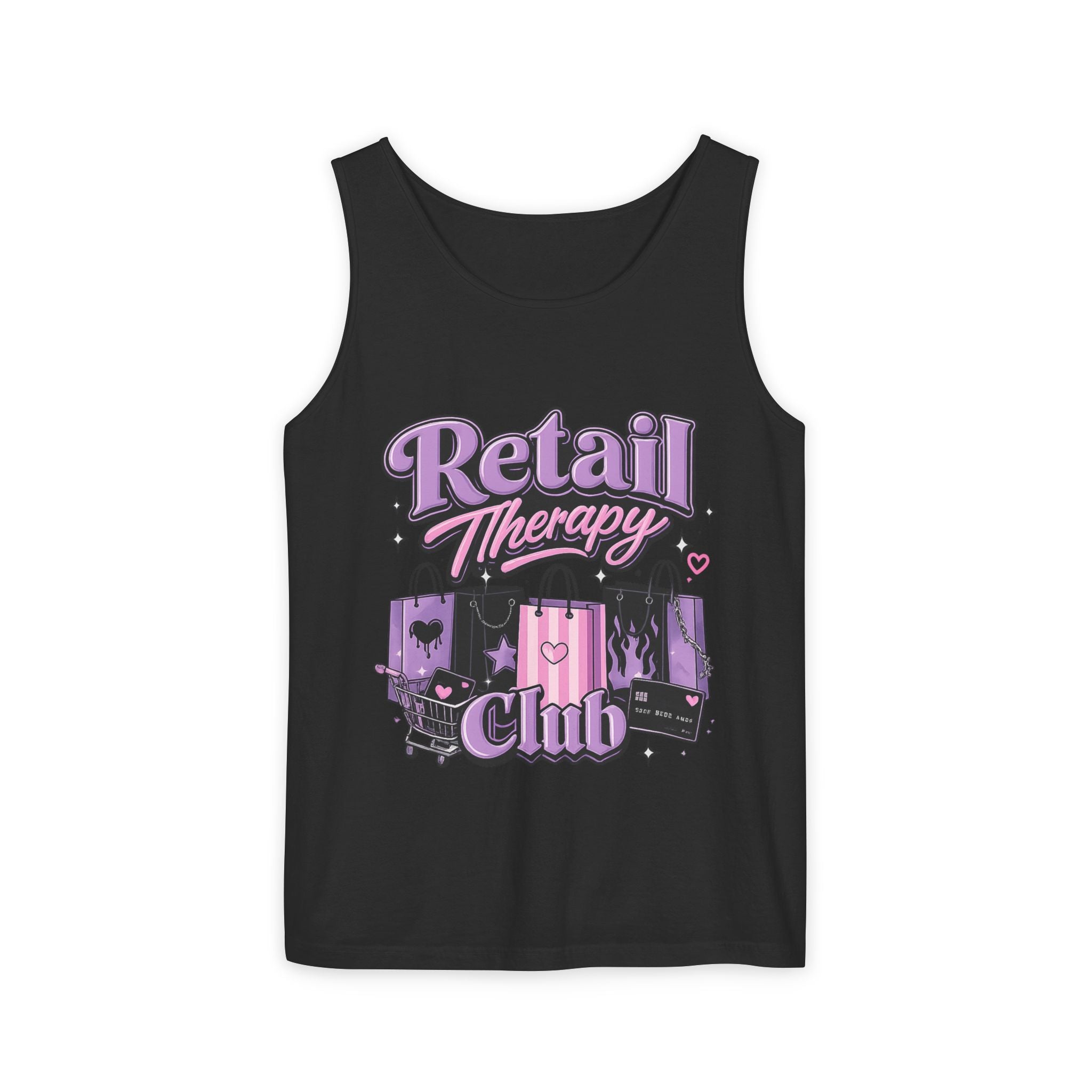 Retail Therapy Club Tank Top — Funny Shopping Lovers Graphic Tank