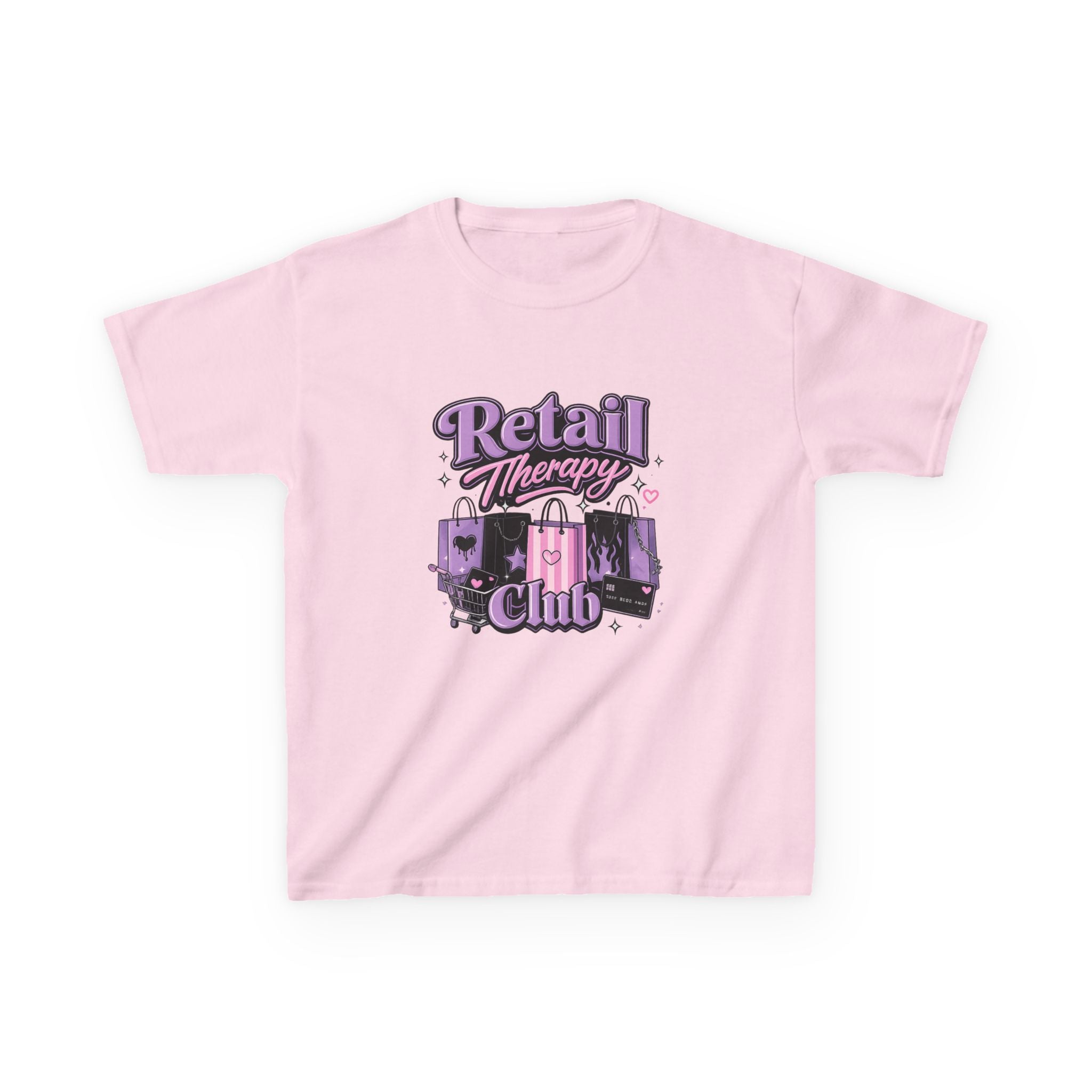 Kids Tee — "Retail Therapy Club" Cute Shopping Shirt