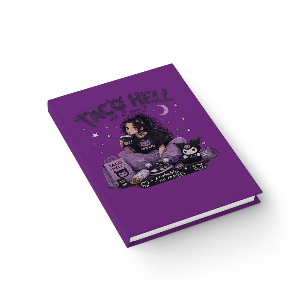 Goth Taco Night Journal — Ruled Lined Notebook for Teens & Young Adults