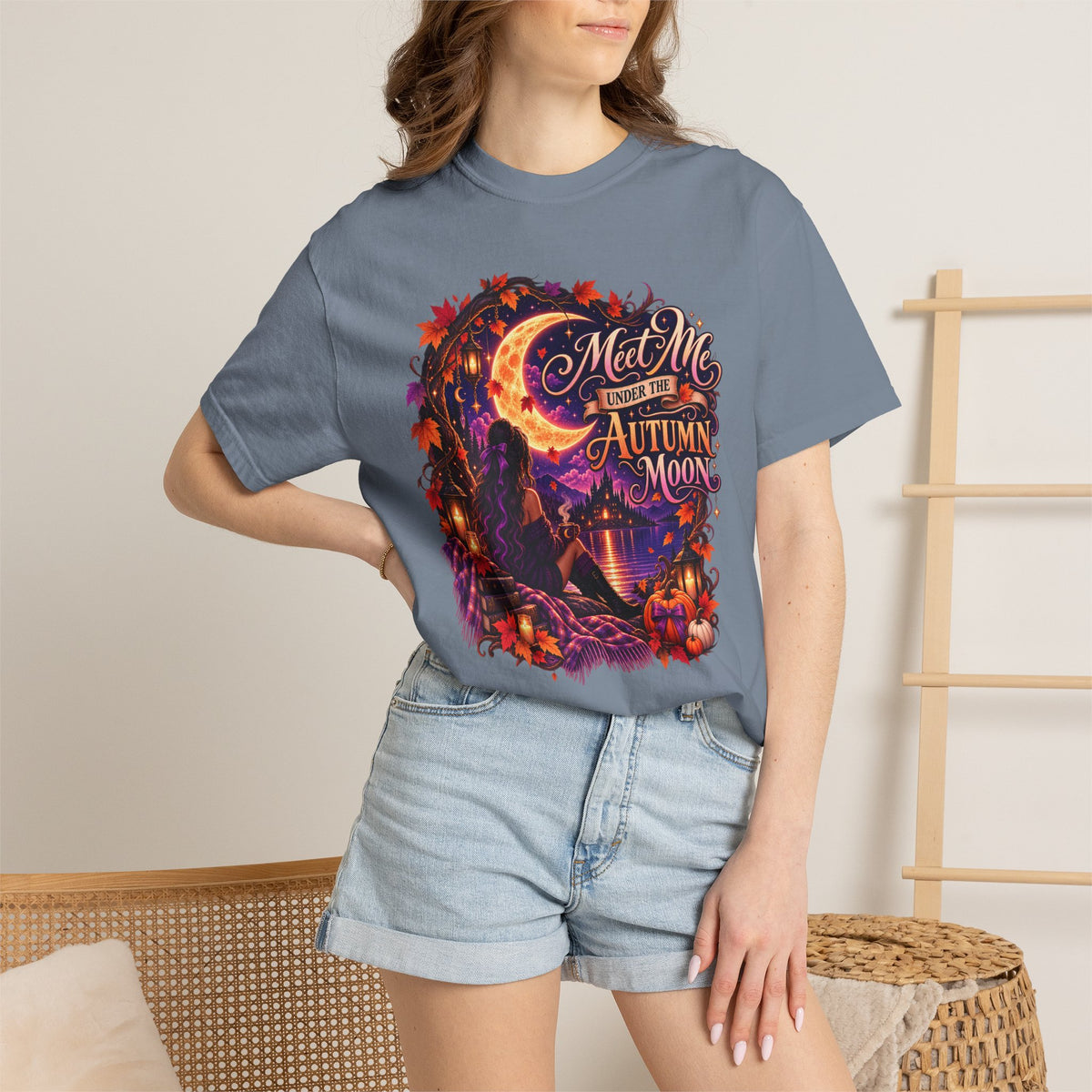 "Meet Me Under the Autumn Moon" Fall Graphic Tee