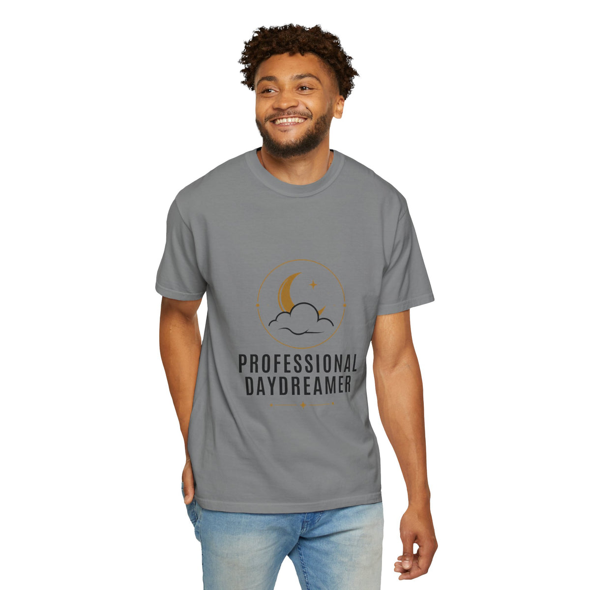Professional Daydreamer T-Shirt — Moon & Cloud Graphic Tee