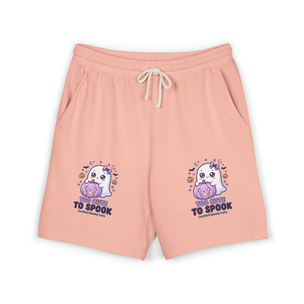 Cute Ghost 'Too Cute to Spook' Fleece Sweat Shorts