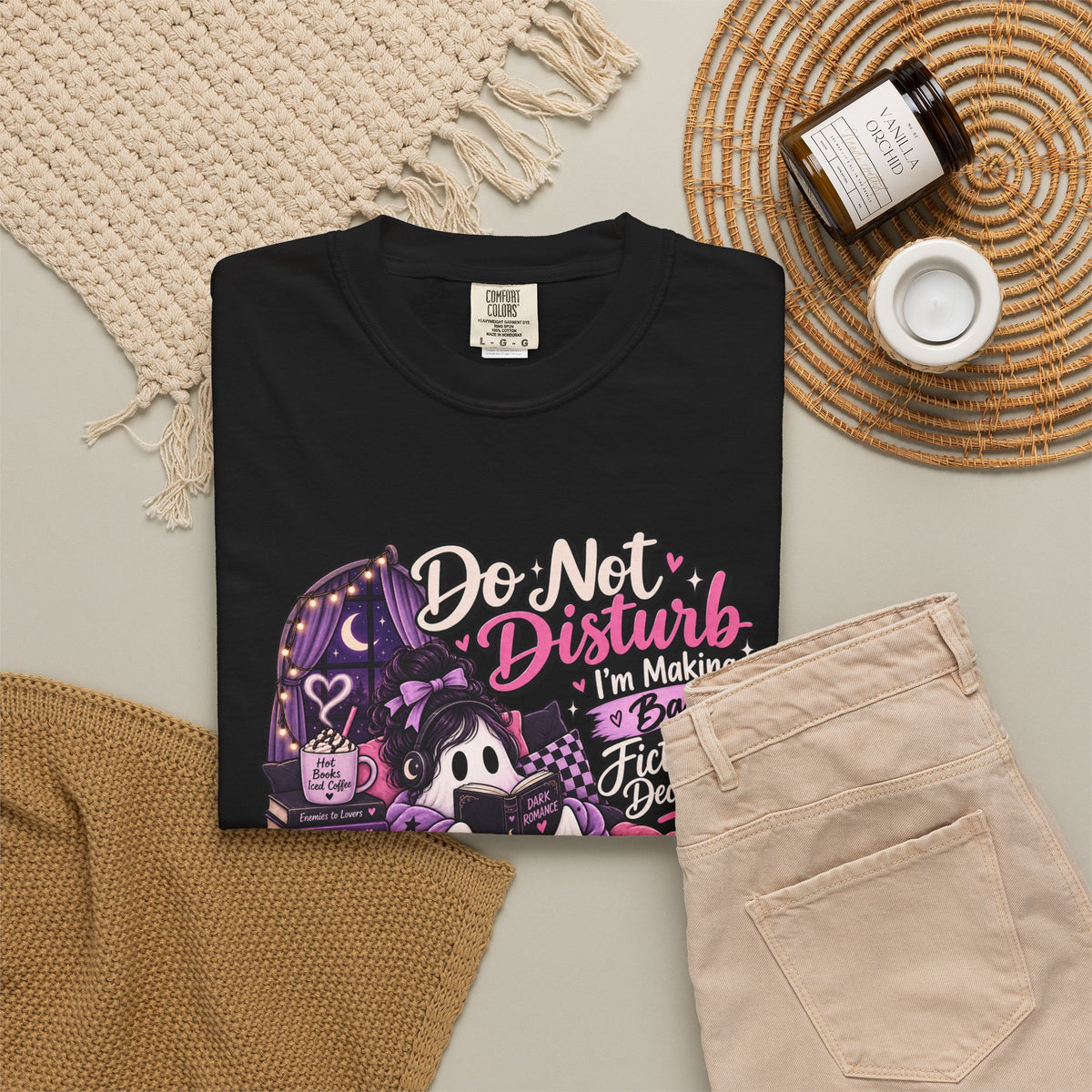 Do Not Disturb T-Shirt — Cute Gothic Reading Ghost Graphic Tee