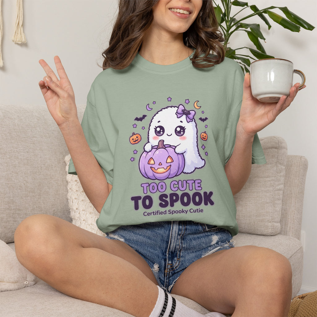 Too Cute to Spook Ghost T-Shirt — Cute Halloween Graphic Tee