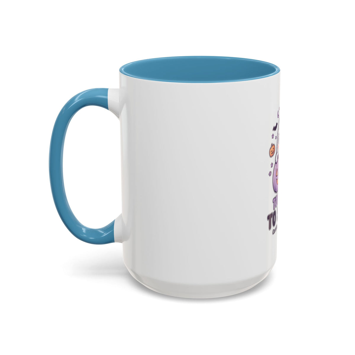 Too Cute to Spook Coffee Mug — Halloween Ghost Pumpkin Accent Mug (11/15oz)