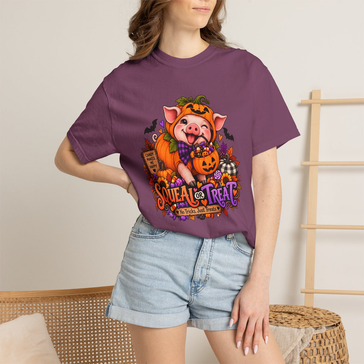 Halloween Pig "Squeal or Treat" T-Shirt