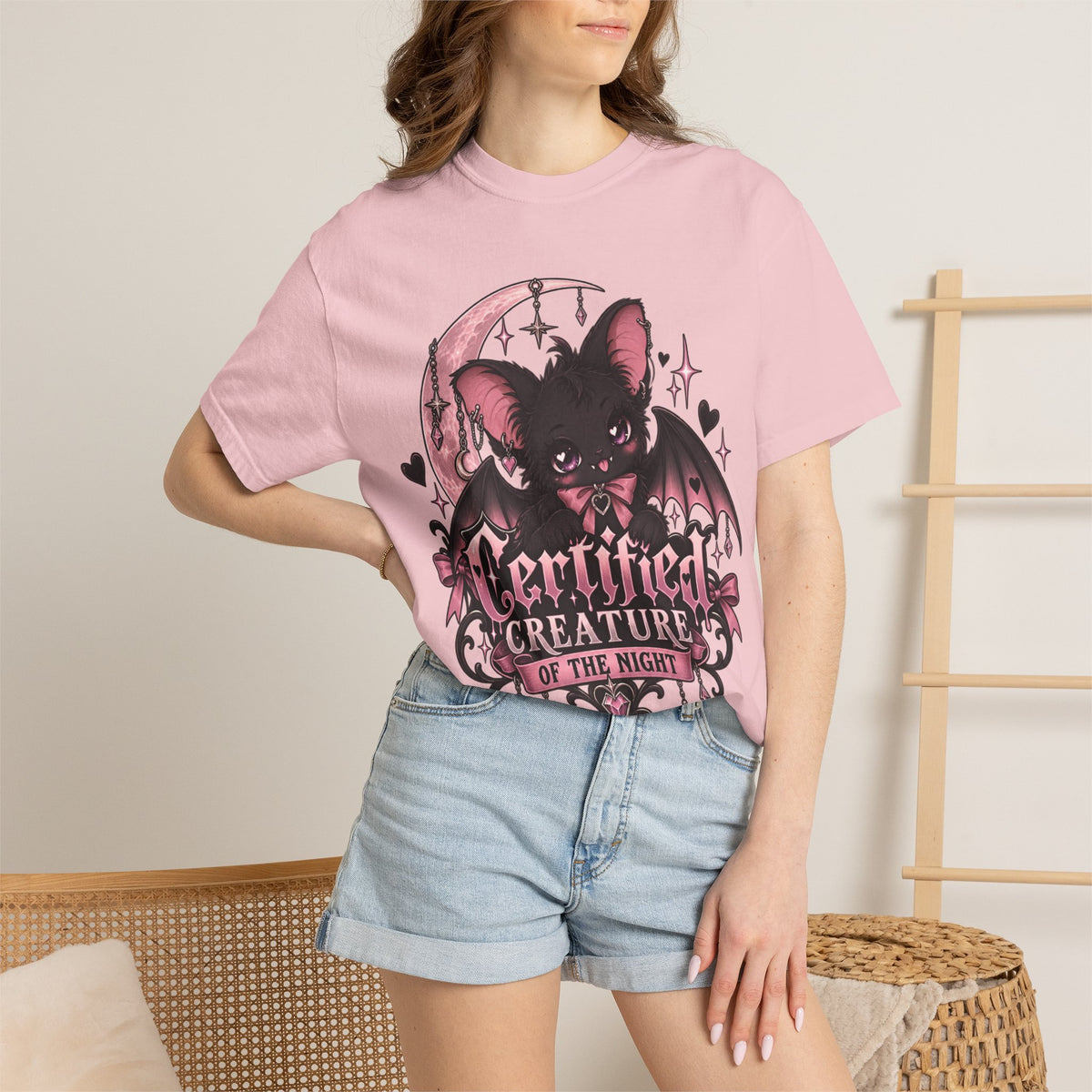 Certified Creature of the Night T-Shirt — Goth Bat Graphic Tee