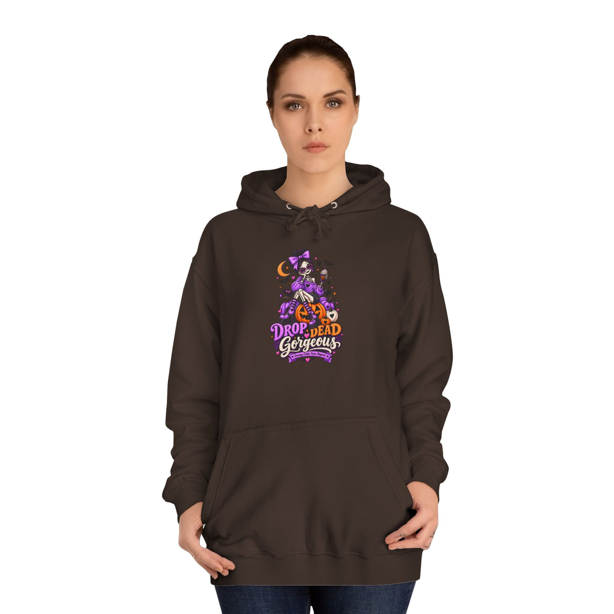 Hoodie - 'Drop Dead Gorgeous' Witchy Purple Graphic Hoodie