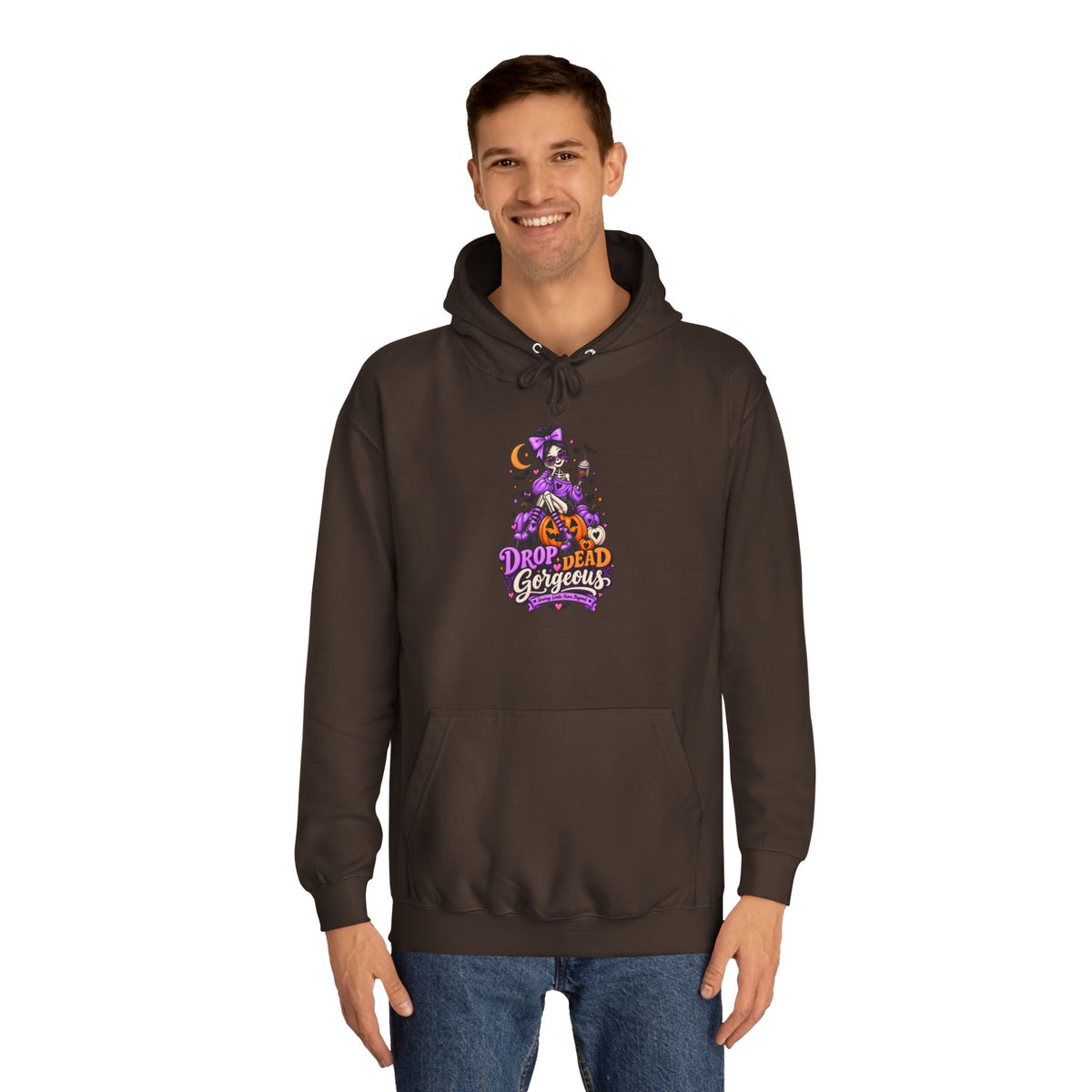 Hoodie - 'Drop Dead Gorgeous' Witchy Purple Graphic Hoodie
