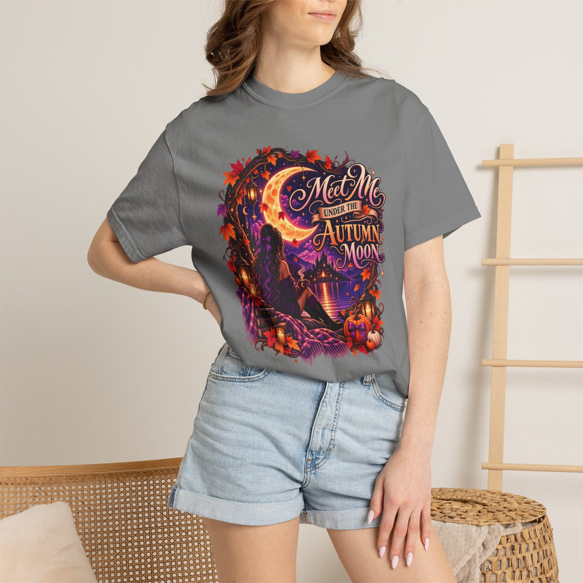 "Meet Me Under the Autumn Moon" Fall Graphic Tee