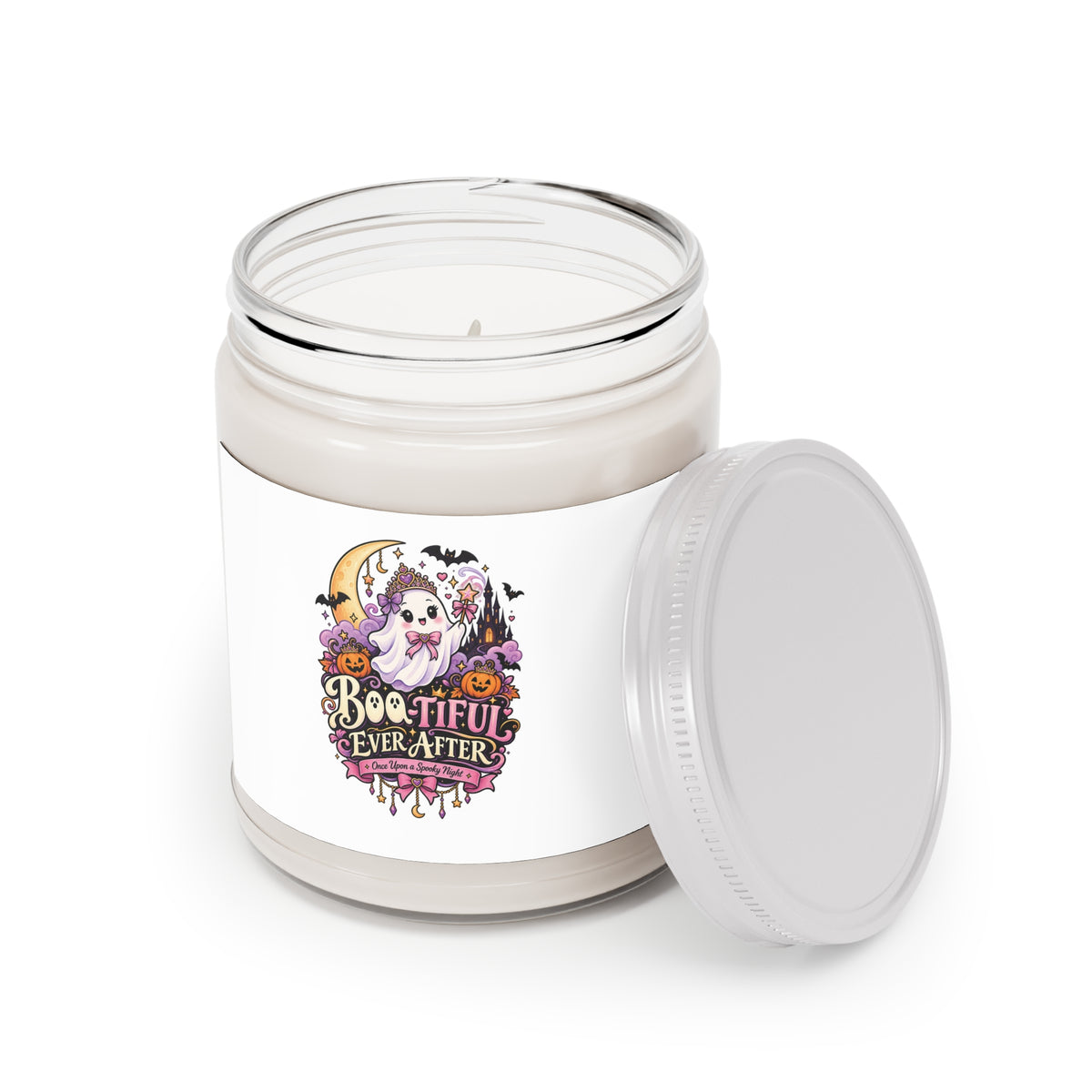 Boo-tiful Ever After 9oz Scented Soy Candle — Halloween Ghost & Pumpkin Aromatherapy