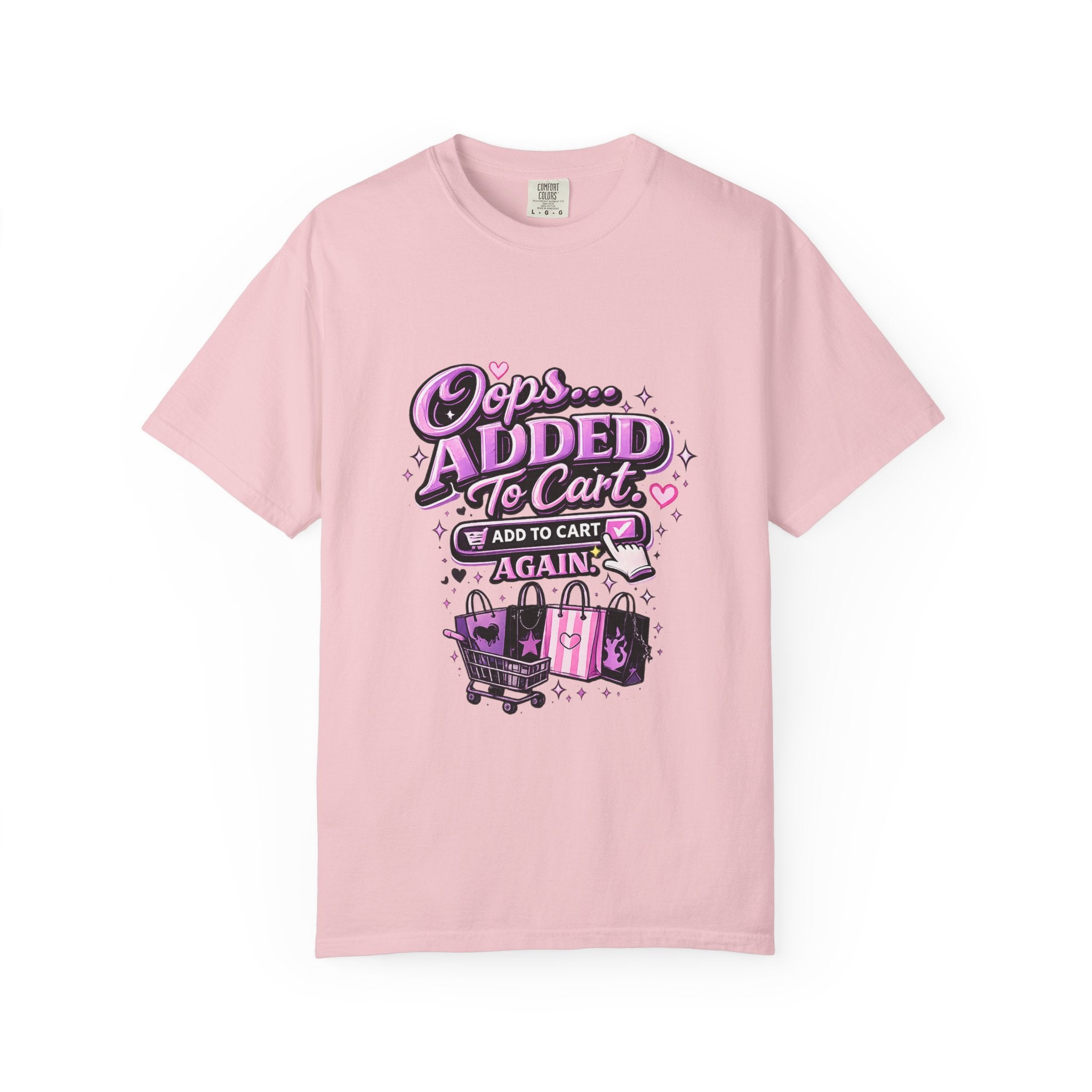 Added to Cart Graphic T‑Shirt — "Oops… Added to Cart Again" Shopper Tee