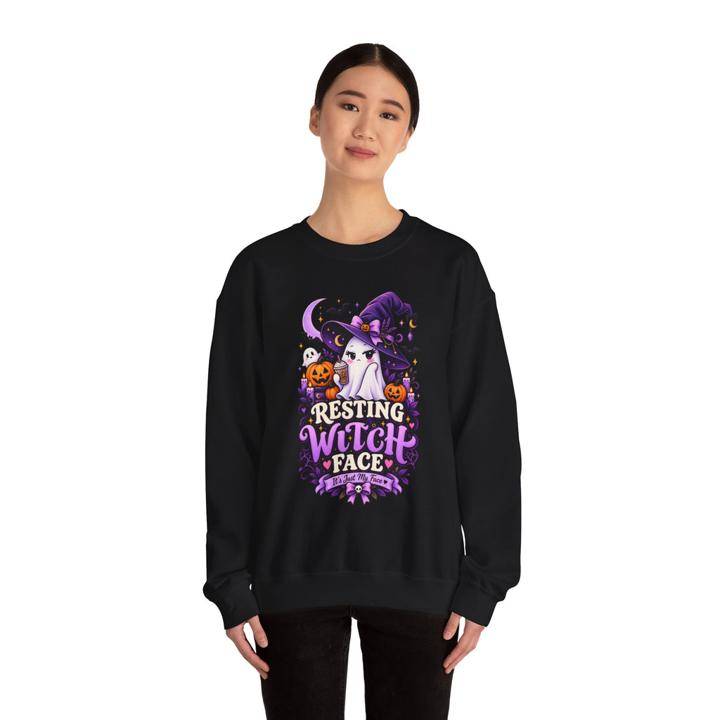 Sweatshirt — "Resting Witch Face" Halloween Crewneck
